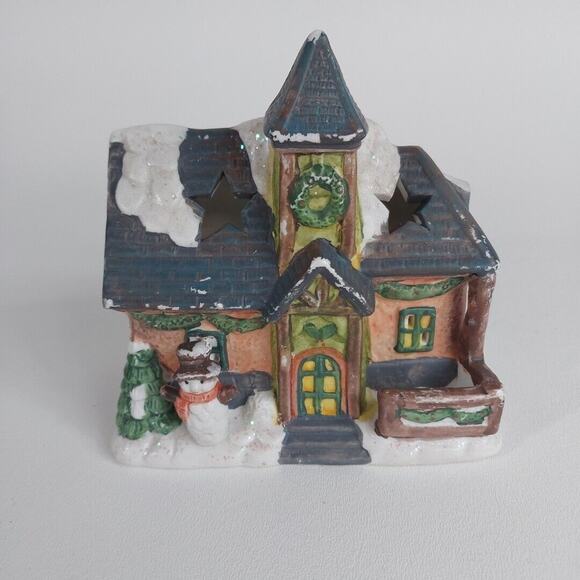 Designspirations Village Ceramic House Tealight Candle Holder Display 2004 - Picture 1 of 5